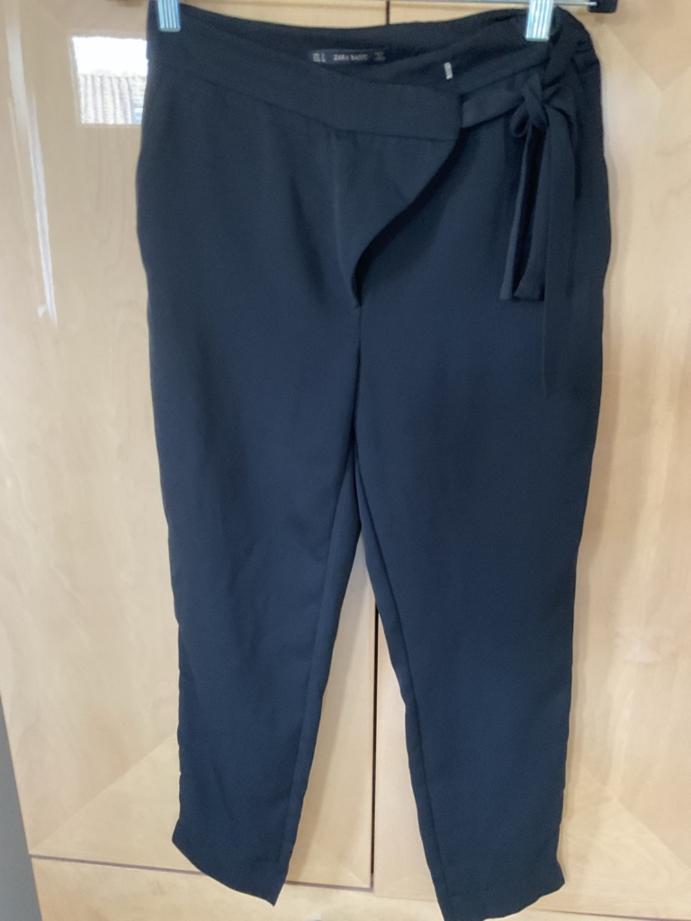 Zara Straight Leg side tie Trousers - Picture 3 of 4